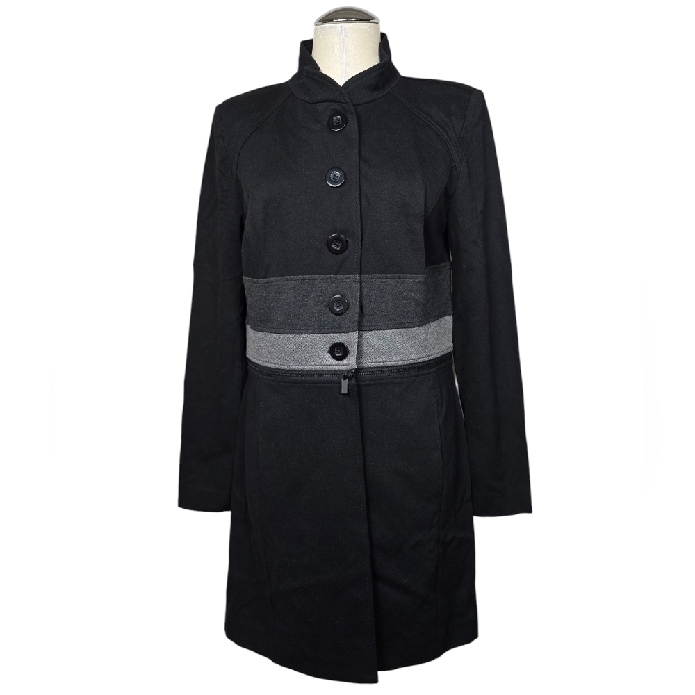 Cabi Love Carol Convertible Osaka Nights Black Gray Button Down Jacket M